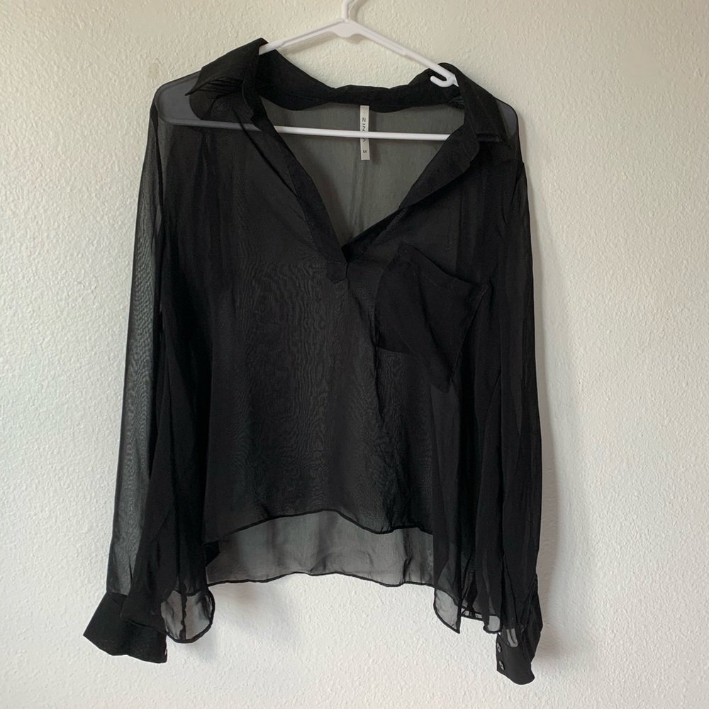 Sheer black blouse by Zinga 3 for $10